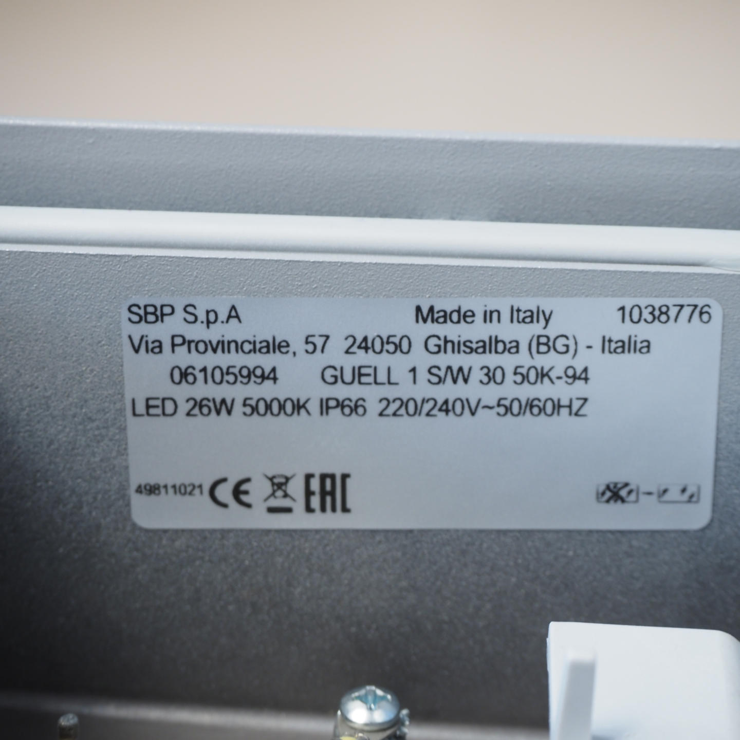 Floodlight 'Guell 1 S/W' by Giorgio Lodi for Performance In Lighting (IP66)