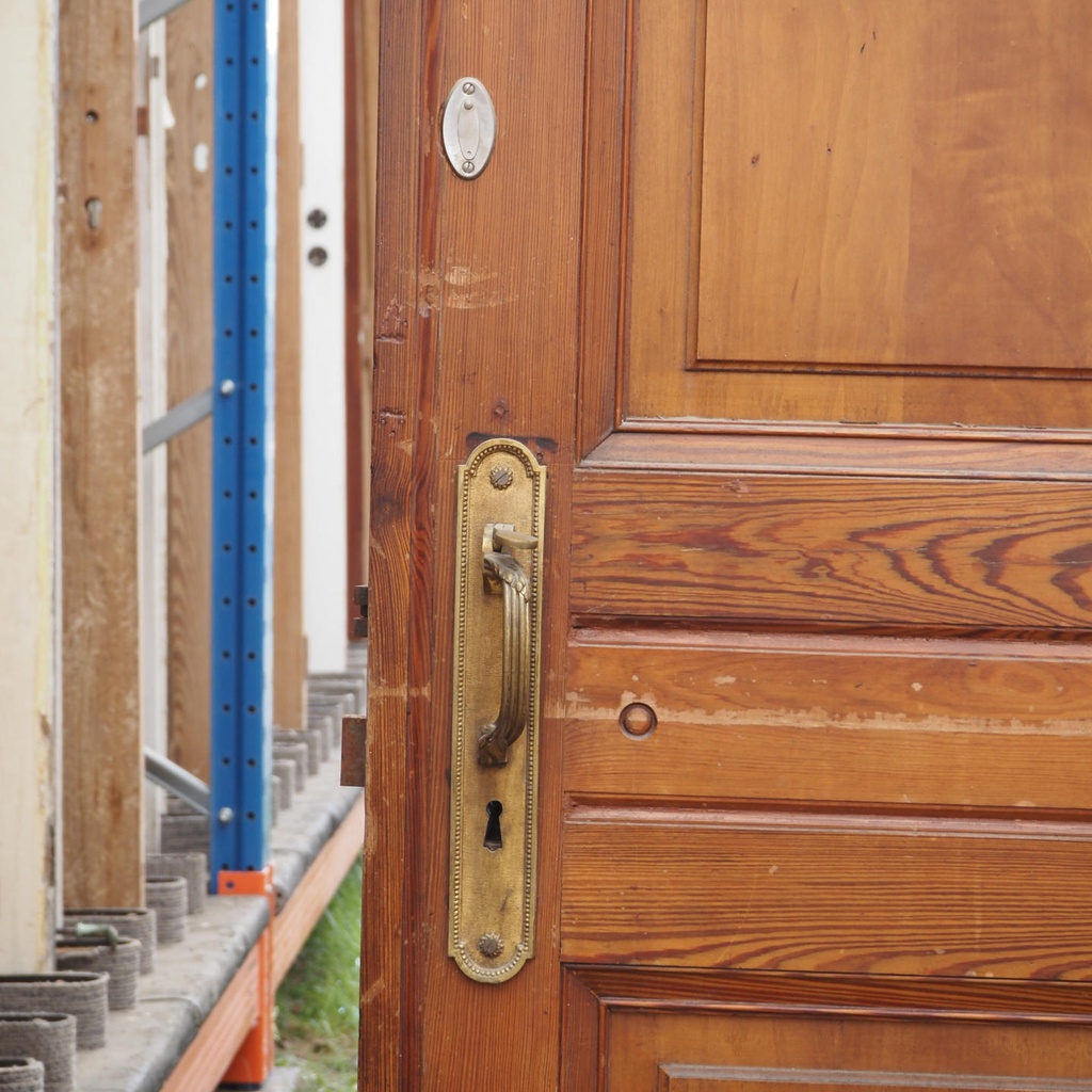 Door in varnished solid wood (H. 223 cm x W. 92 cm) - Left