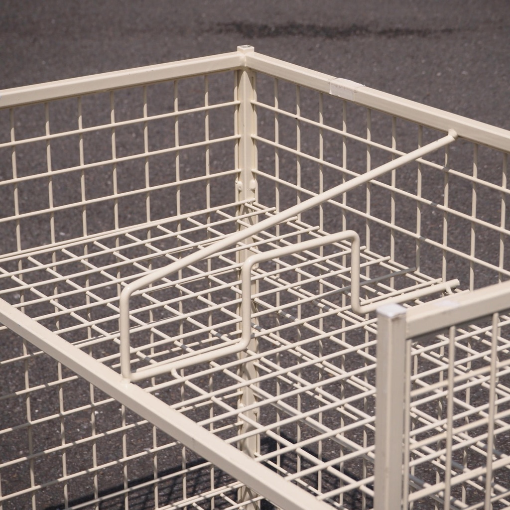 Wire shelving unit in lacquered steel - Cream