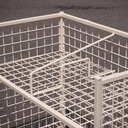 Wire shelving unit in lacquered steel - Cream