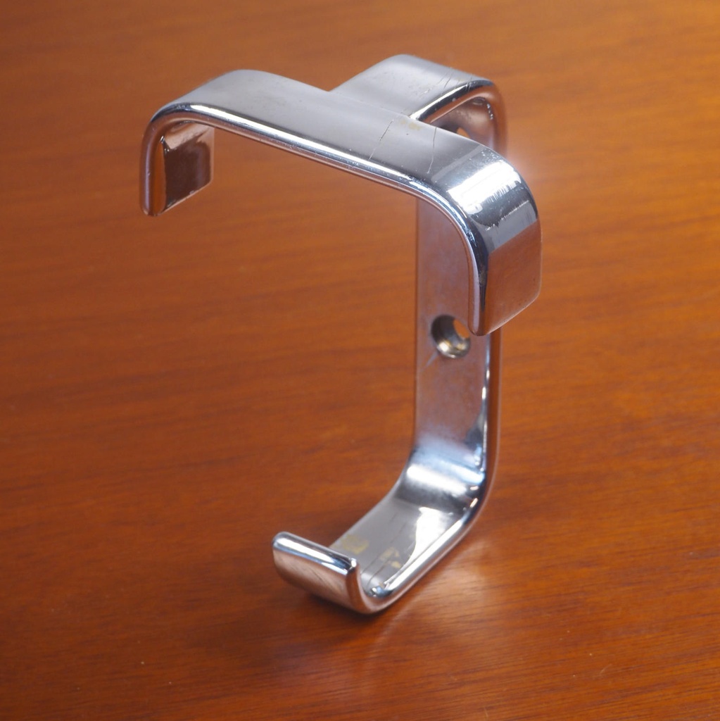 Coat hook solid chromed brass by Jules Wabbes