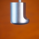 Brushed aluminium knob for cupboard