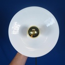 Hanging light 'Mario' with shade in opaline glass