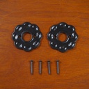 Pair of door handle rosette in lacquered steel