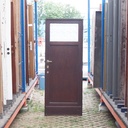 Wooden door with hammered glass panels (H. 211 cm x W. 82 cm) - Left / Right