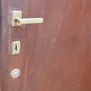 Wooden door with hammered glass panels (H. 211 cm x W. 82 cm) - Left / Right