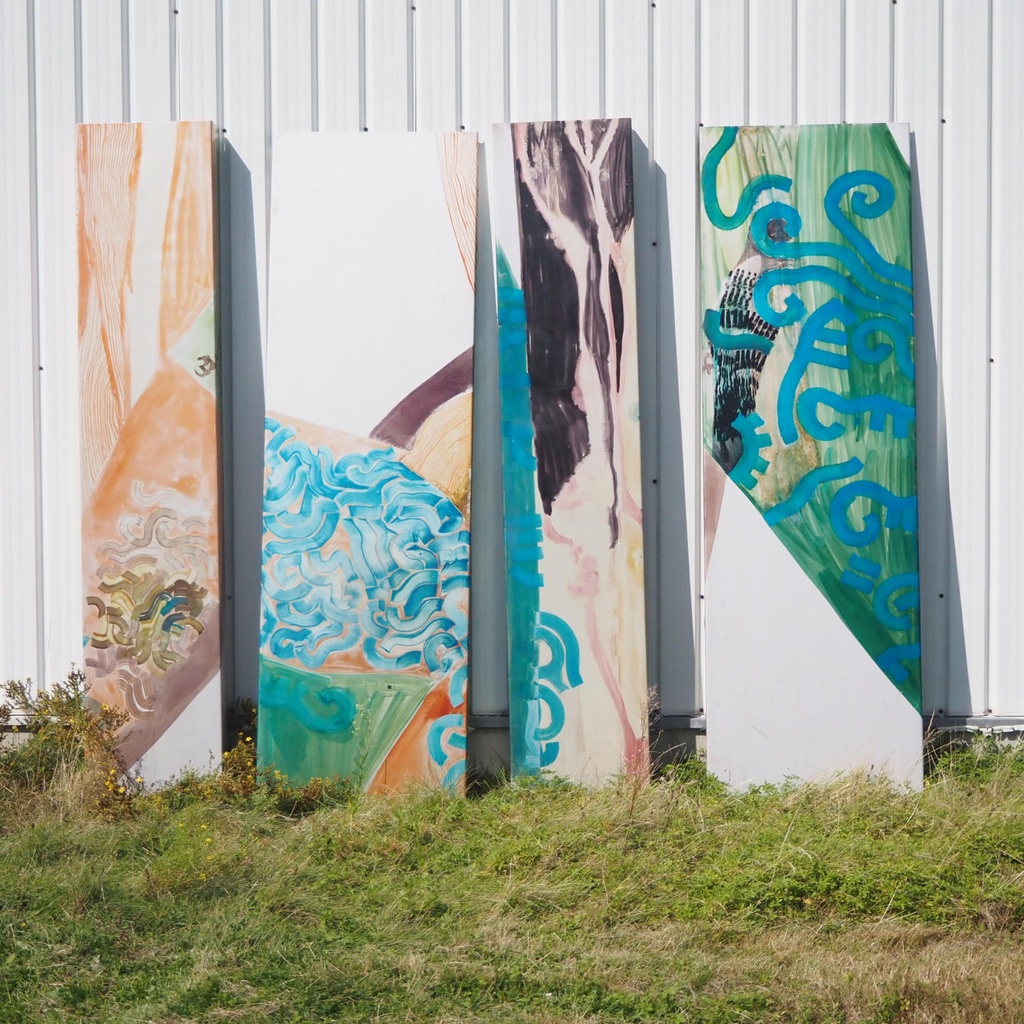 Set of aluchromie panels by Ralph Cleeremans (285 cm high) Set 20