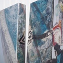 Set of aluchromie panels by Ralph Cleeremans (285 cm high) - Set 02