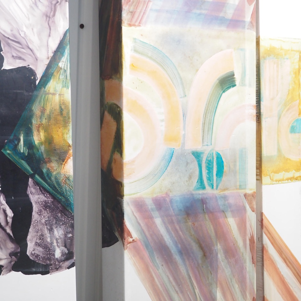 Set of aluchromie panels by Ralph Cleeremans (354 cm high) - Set 23