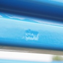 Rack in blue epoxy coated steel by Stow (260 x 211 cm)