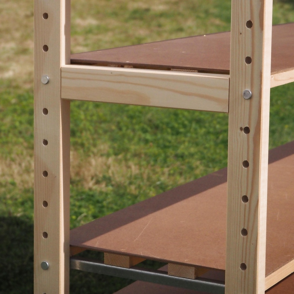 Shelf 'Almawood' by Almasy in solid pine (L. 243 x D. 40 cm)