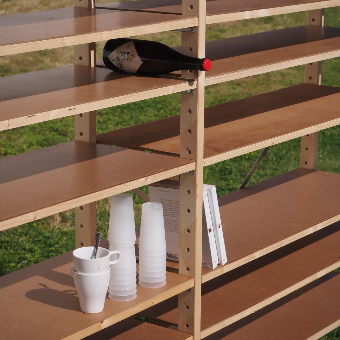 Shelf 'Almawood' by Almasy in solid pine (L. 202,5 x D. 40 cm)