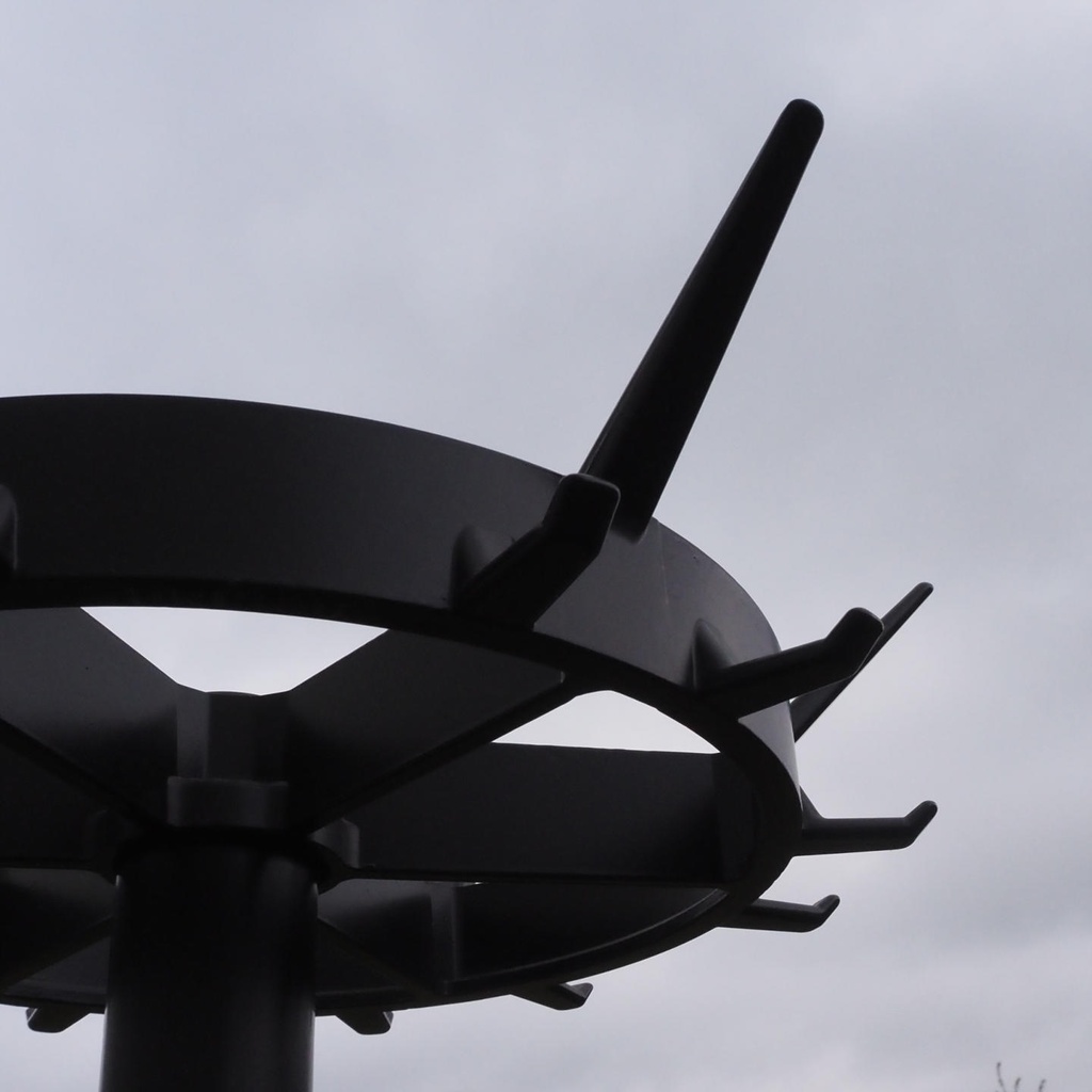 Coat rack in powder coated steel by Drisag (ca. 1980) - Black