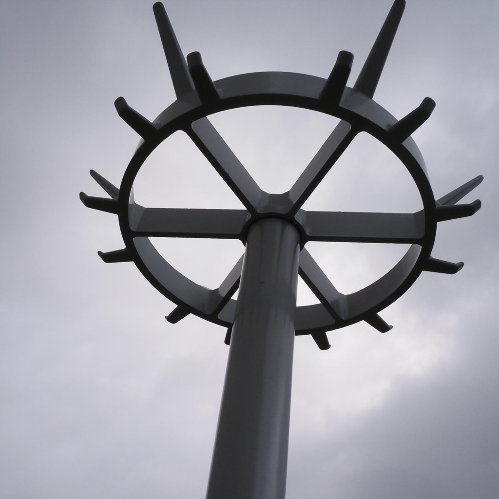 Coat rack in powder coated steel by Drisag (ca. 1980) - Light Grey