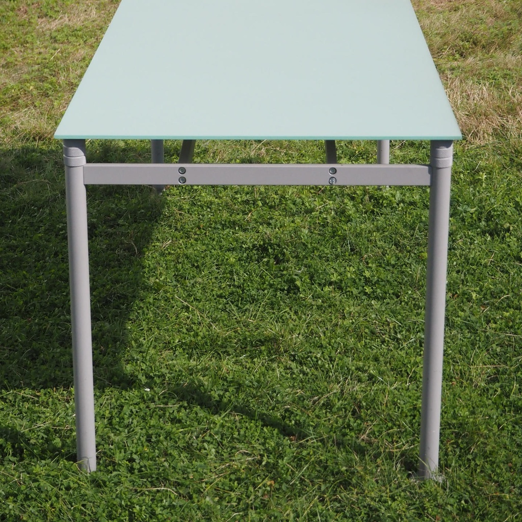 Table by Luc Vincent for Bulo with frosted tempered glass top (200 x 80 ...