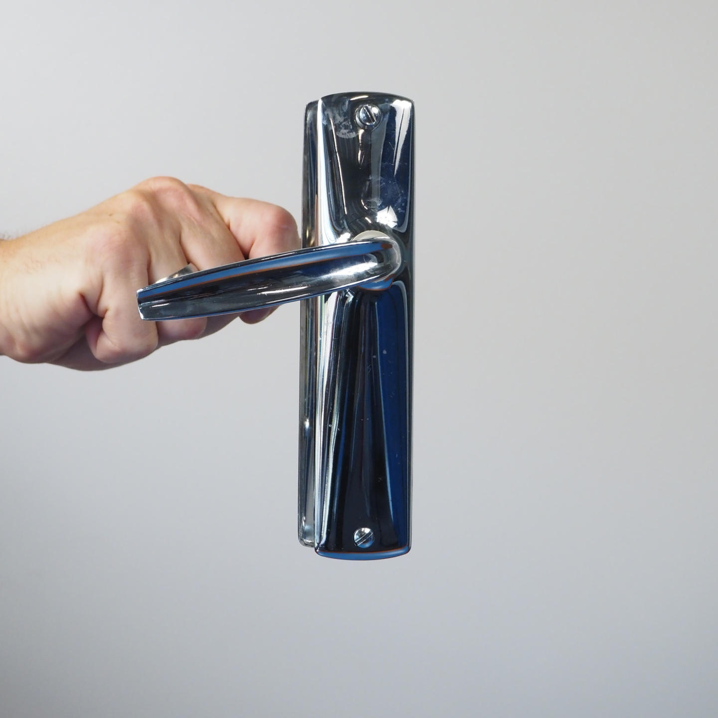 Door handle 'RIV Junior' by Bezault in chromed aluminium