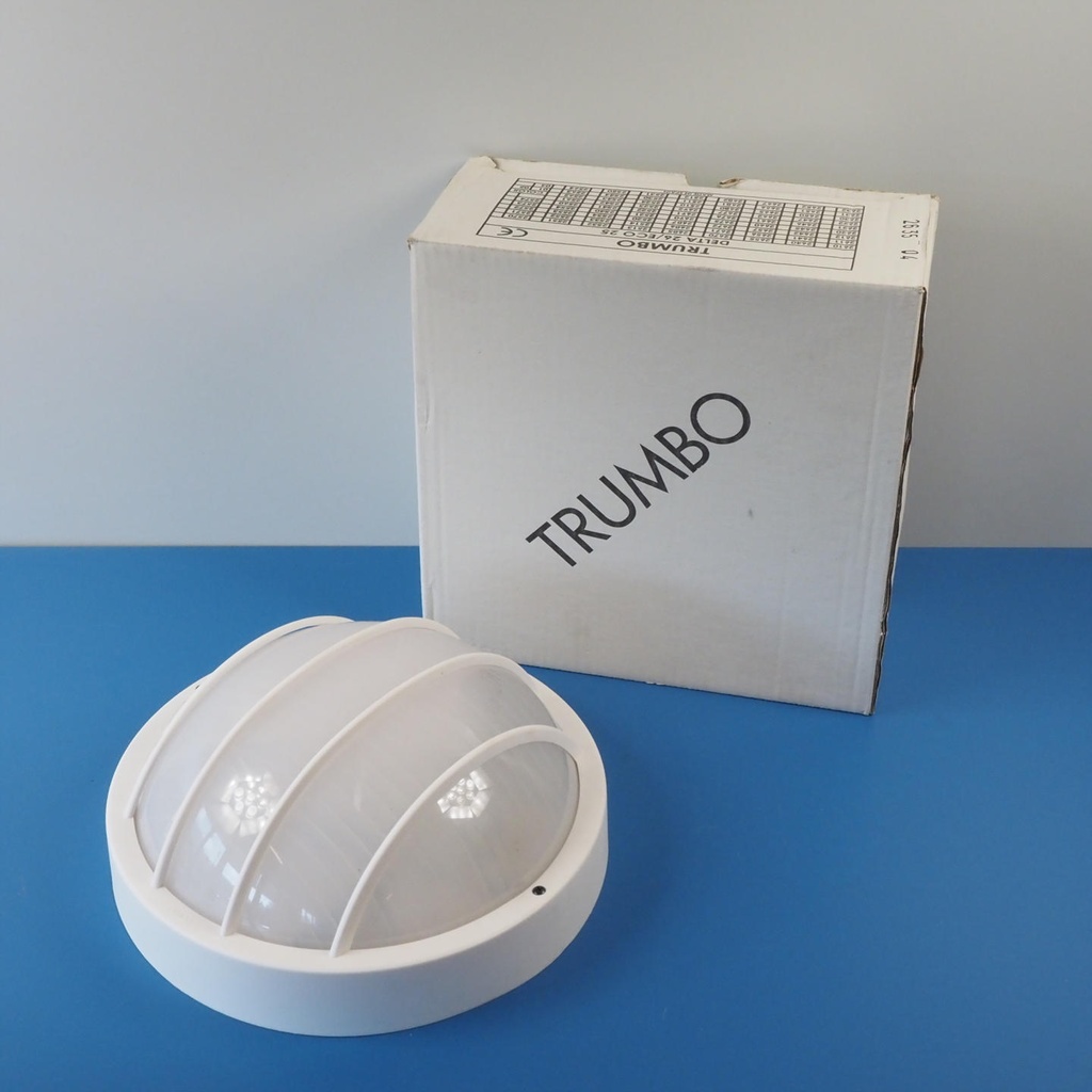 Caged wall/ceiling light 'Eco' by Trumbo (IP44) - White