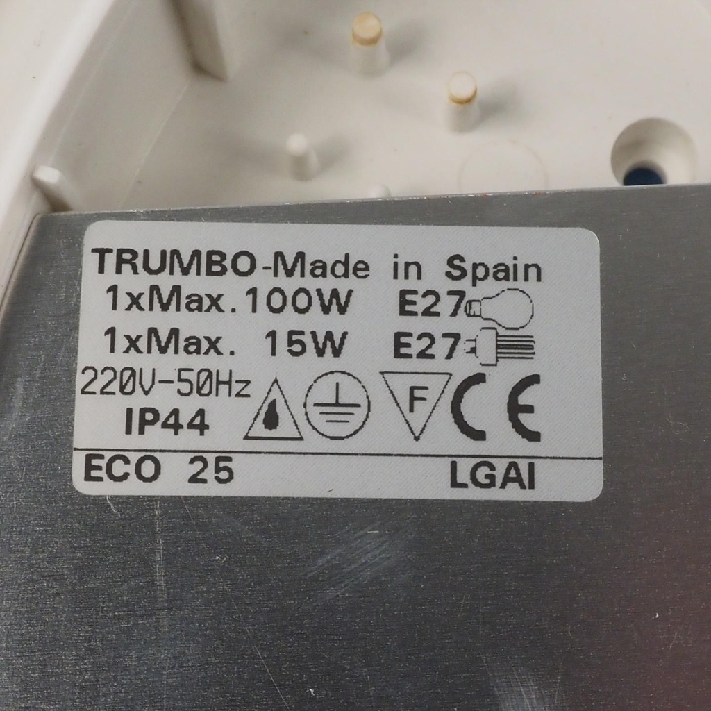 Caged wall/ceiling light 'Eco' by Trumbo (IP44) - White