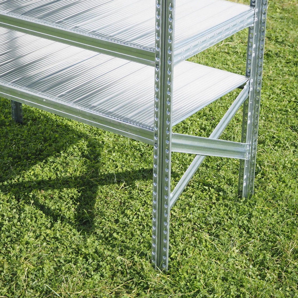 Shelf 'Super 1-2-3' in galvanized steel by Metalsistem (197 x 127,5 cm)
