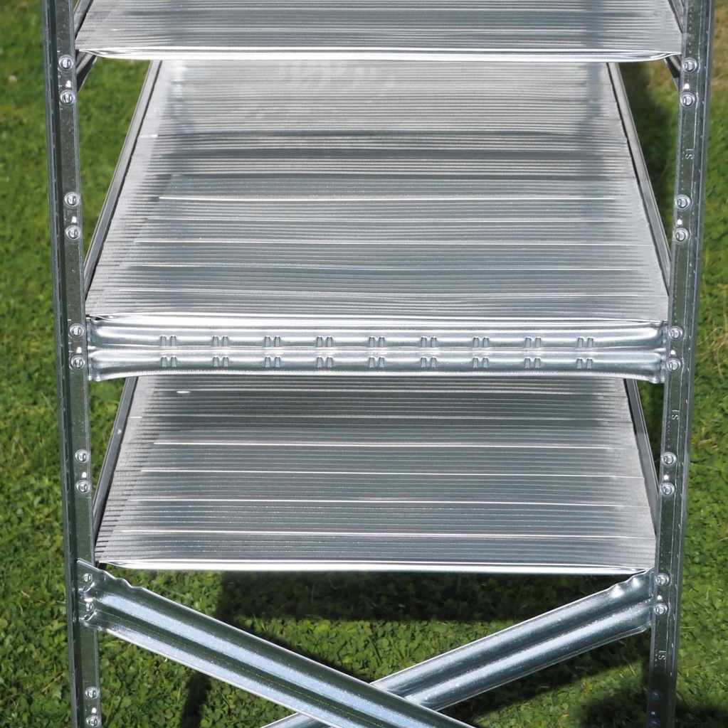 Shelf 'Super 1-2-3' in galvanized steel by Metalsistem (197 x 127,5 cm)
