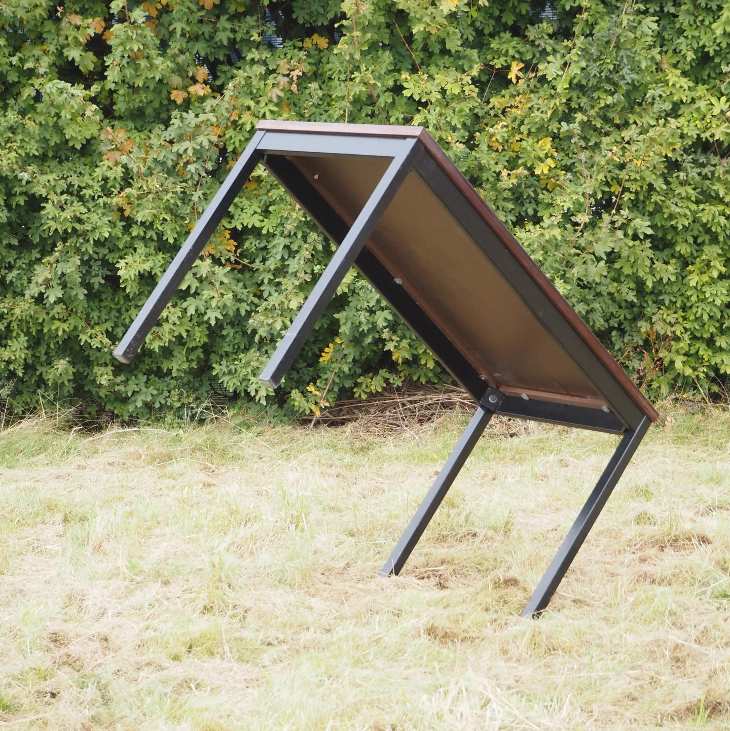 Table with HPL tabletop and steel base from KU Leuven (120 x 60 cm)