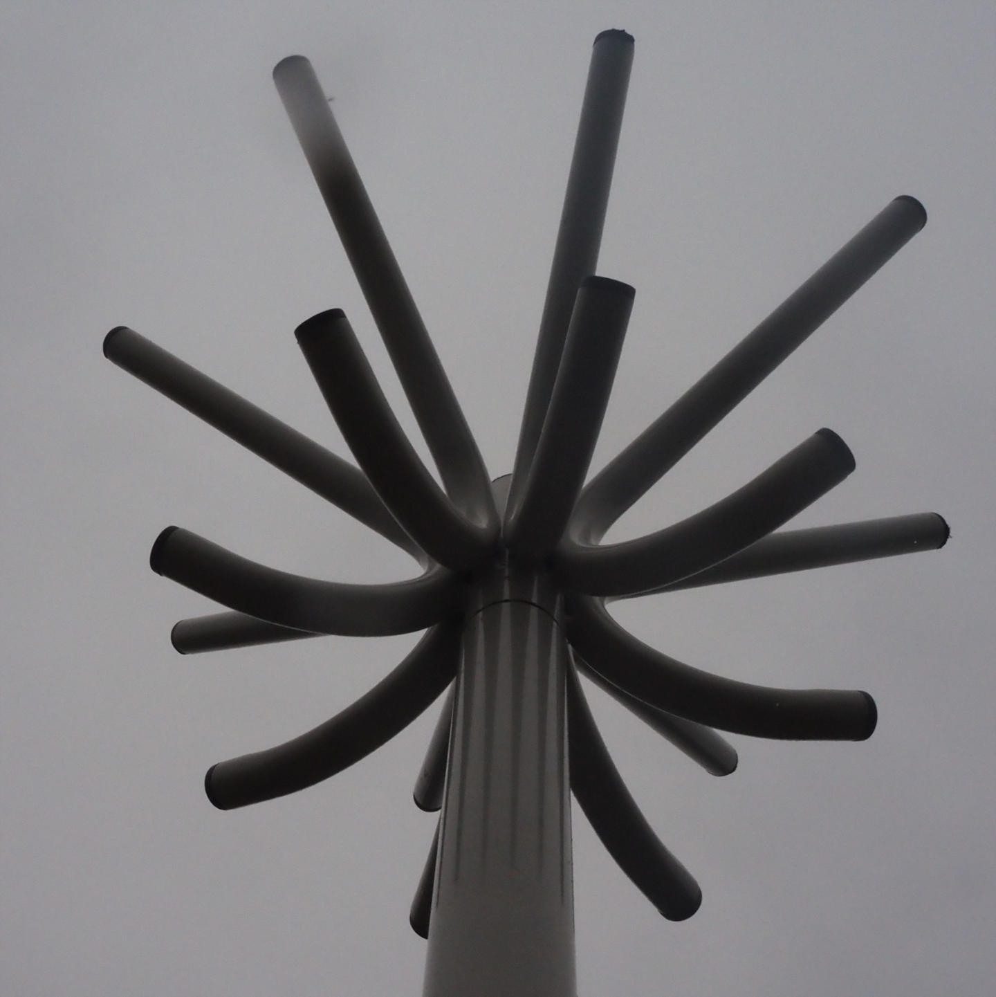 Coat &amp; umbrella rack in grey powder coated steel