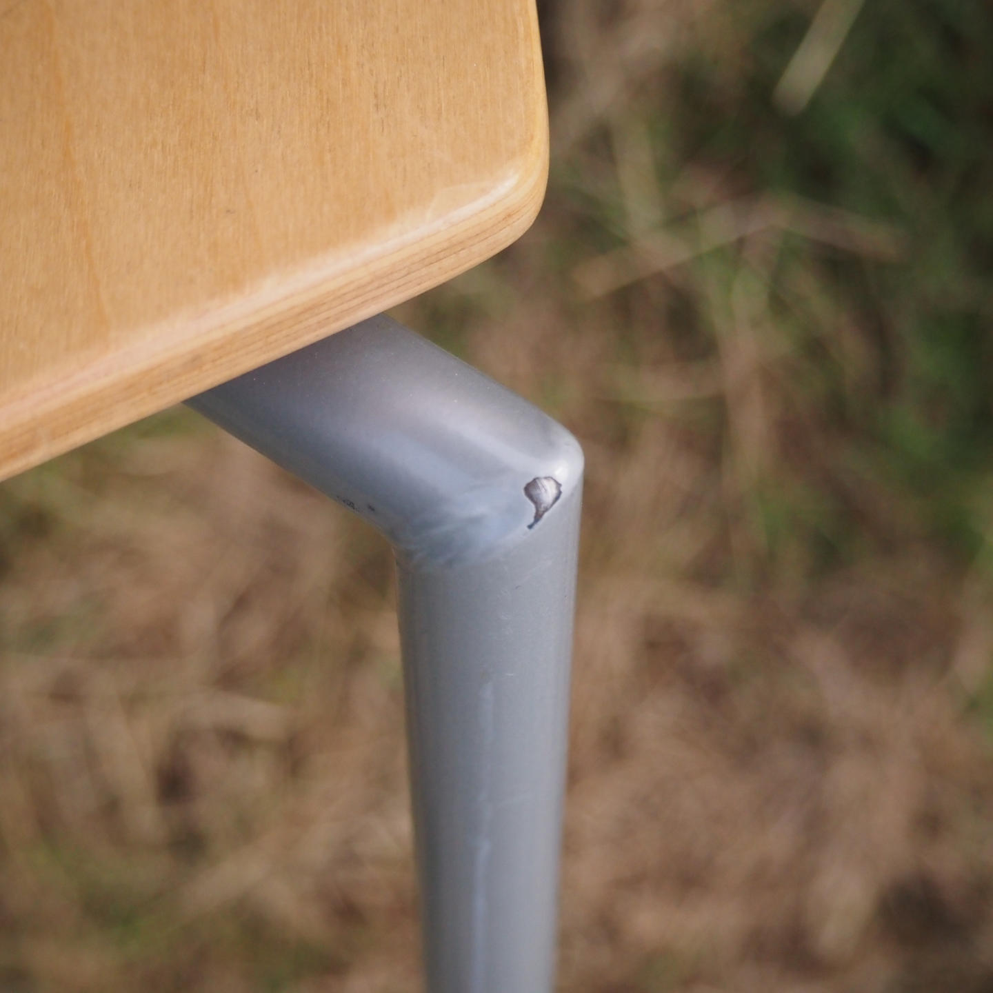 Stackable chair in plywood by Kinnarps - Grey legs