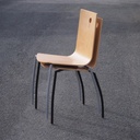 Stackable chair in plywood by Kinnarps - Grey legs