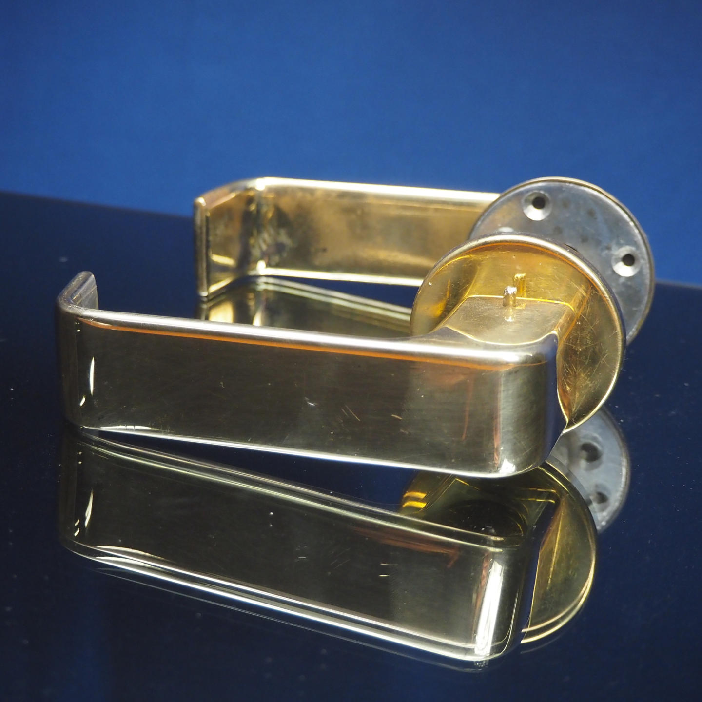 Door handle in chromed brass by Maison Vervloet (ca. 1973) - Polished