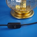 Table light 'Josiane' in brass with textured glass diffuser