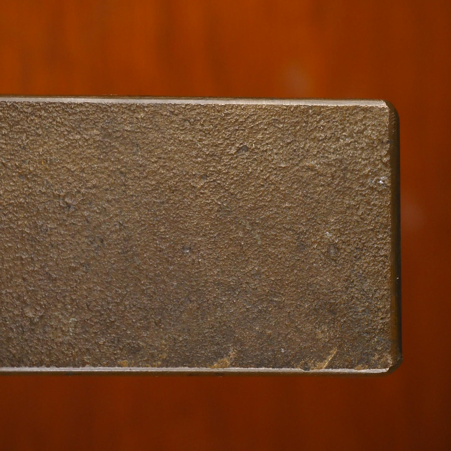 Cabinet handle in solid bronze by Jules Wabbes (ca. 1970)