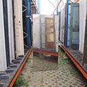 Door in stainless steel from the Générale de Banque (H. 198 x 92,5 cm)