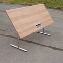 Folding table structure in chromed steel legs by Howe (150 x 75 cm)