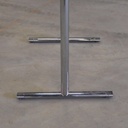 Folding table structure in chromed steel legs by Howe (150 x 75 cm)