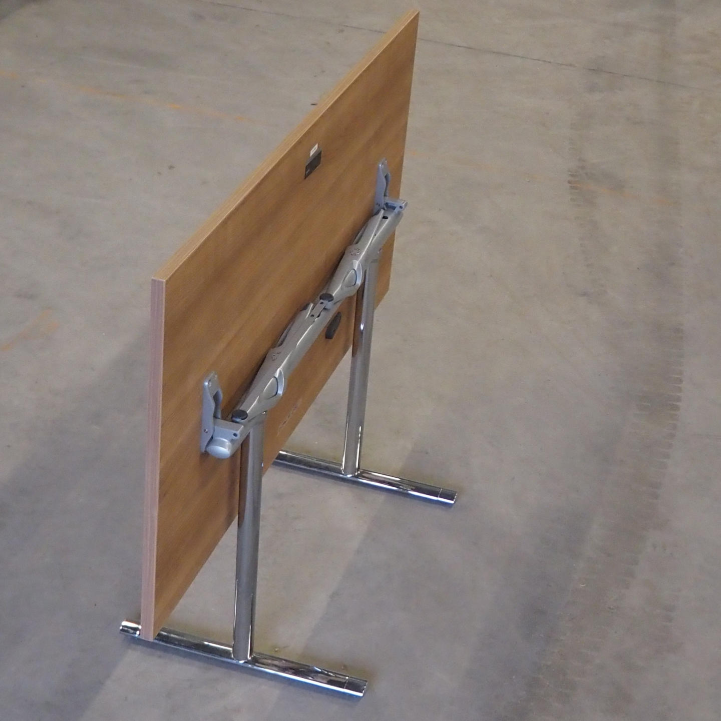 Folding table with laminated tabletop and chromed steel legs by Howe (180 x 75 cm)
