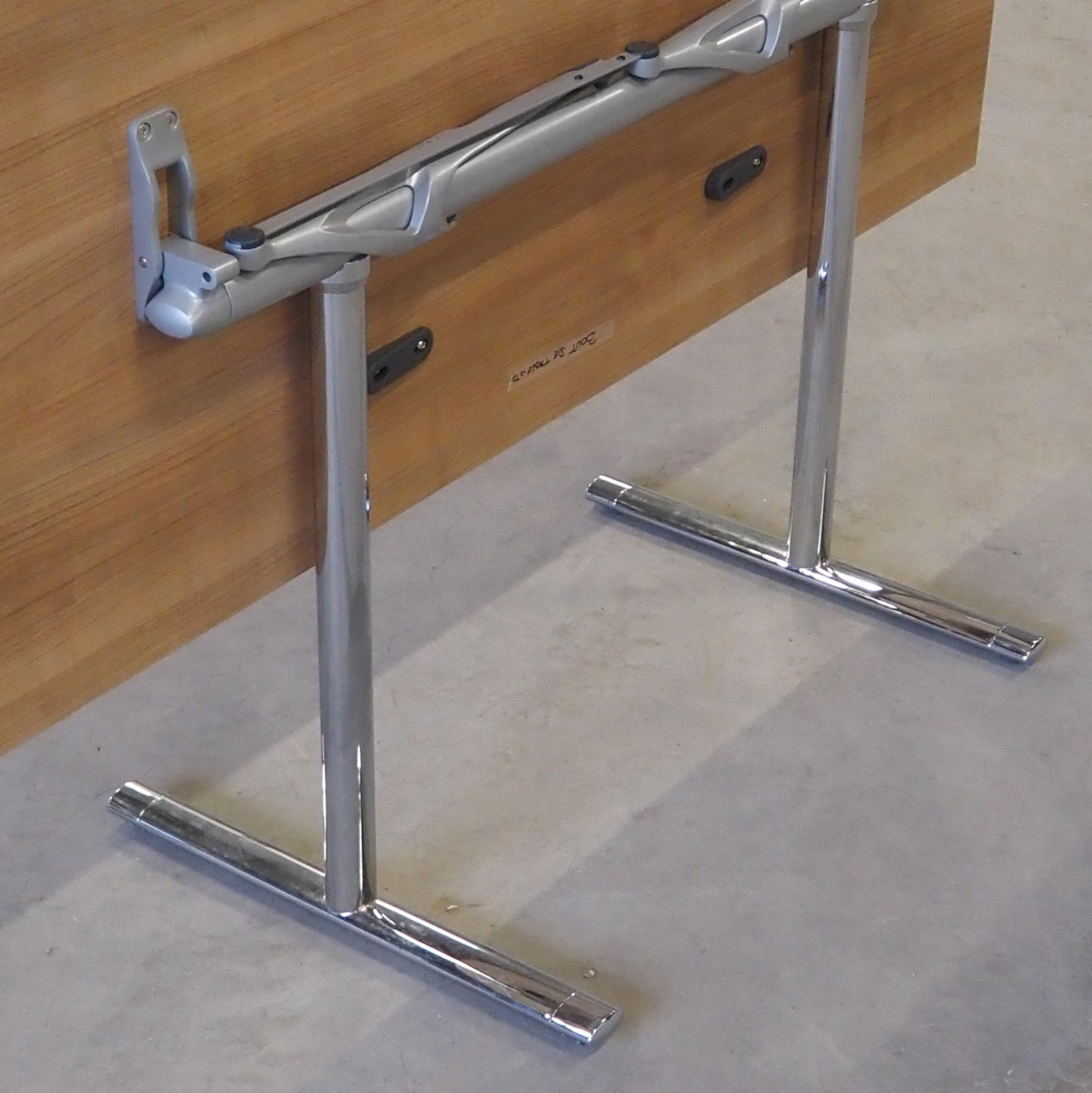 Folding table with laminated tabletop and chromed steel legs by Howe (180 x 75 cm)