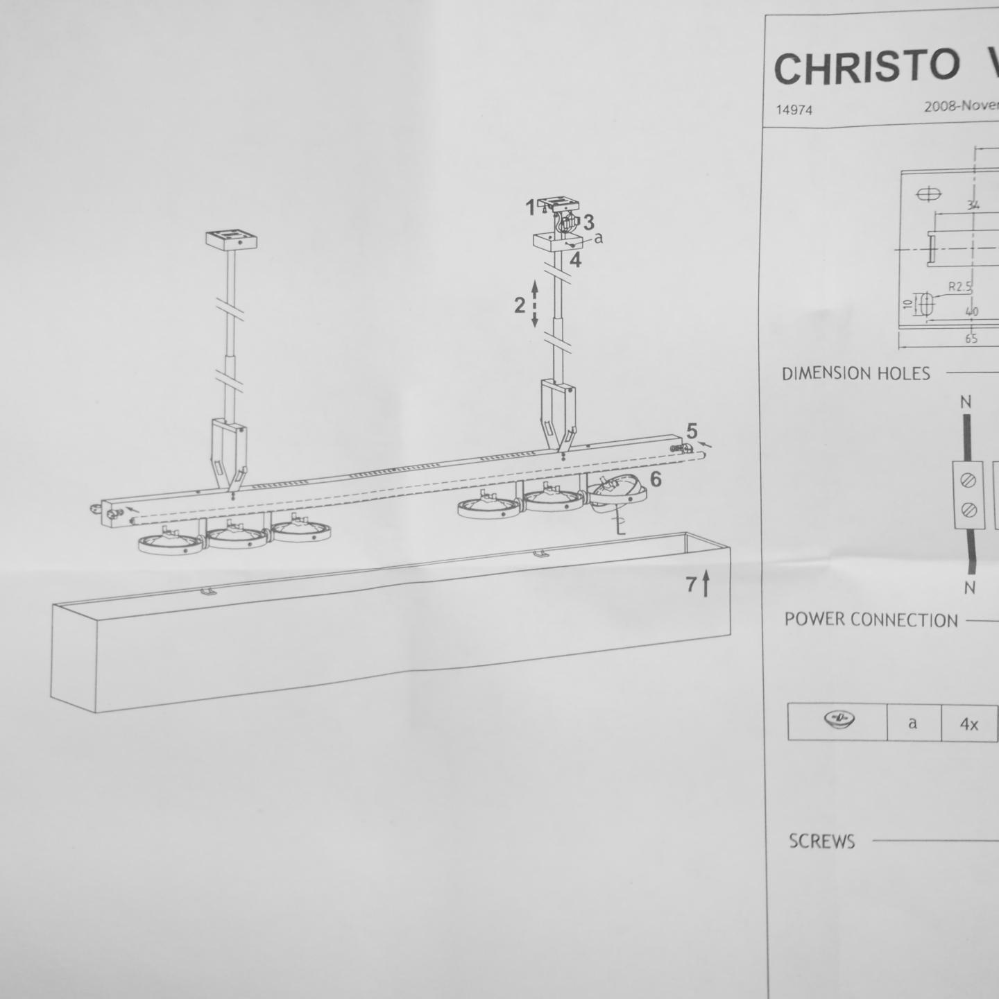 Spare part hanging light 'Christo VI Long' by Wever &amp; Ducré