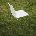 Stackable chair in polypropylene and steel by Hartley