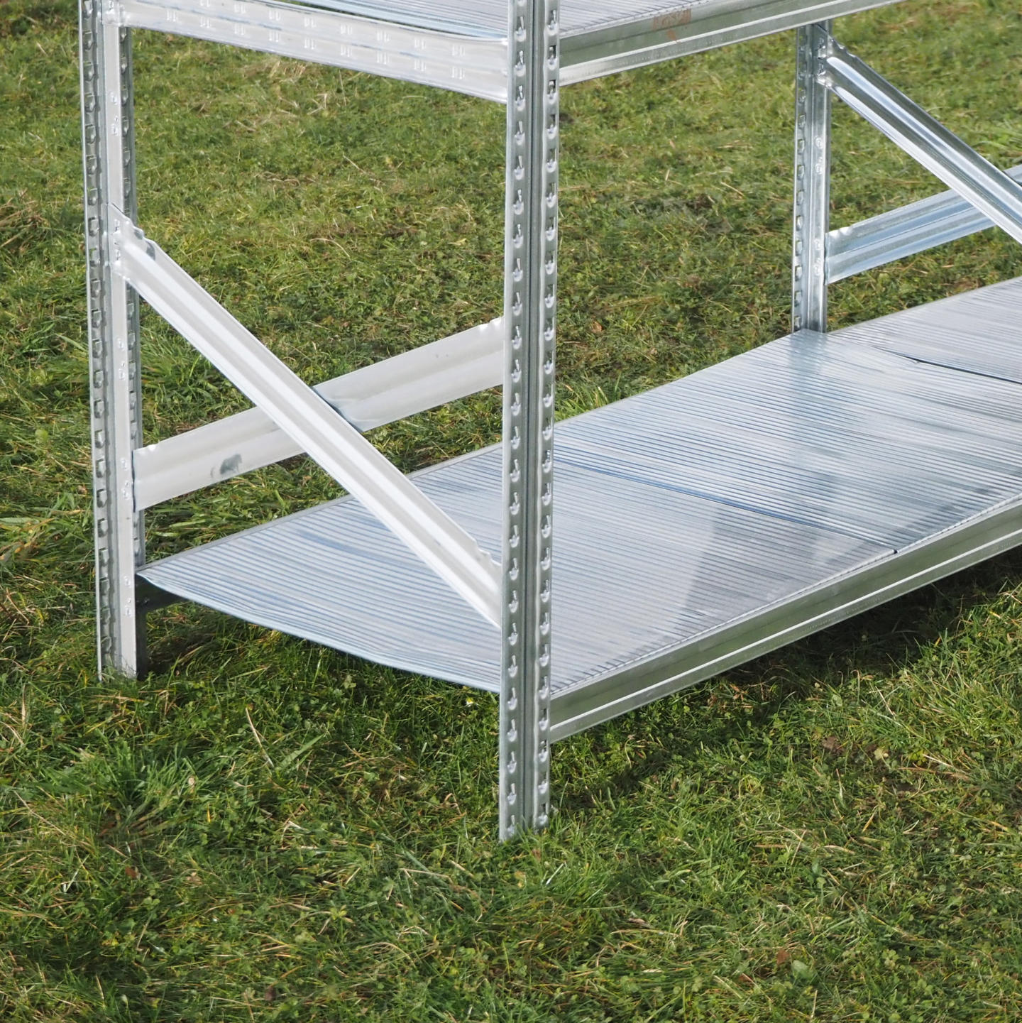 Shelf 'Super 1-2-3' in galvanized steel by Metalsistem (H. 197 x L. 248 x D. 60 cm)