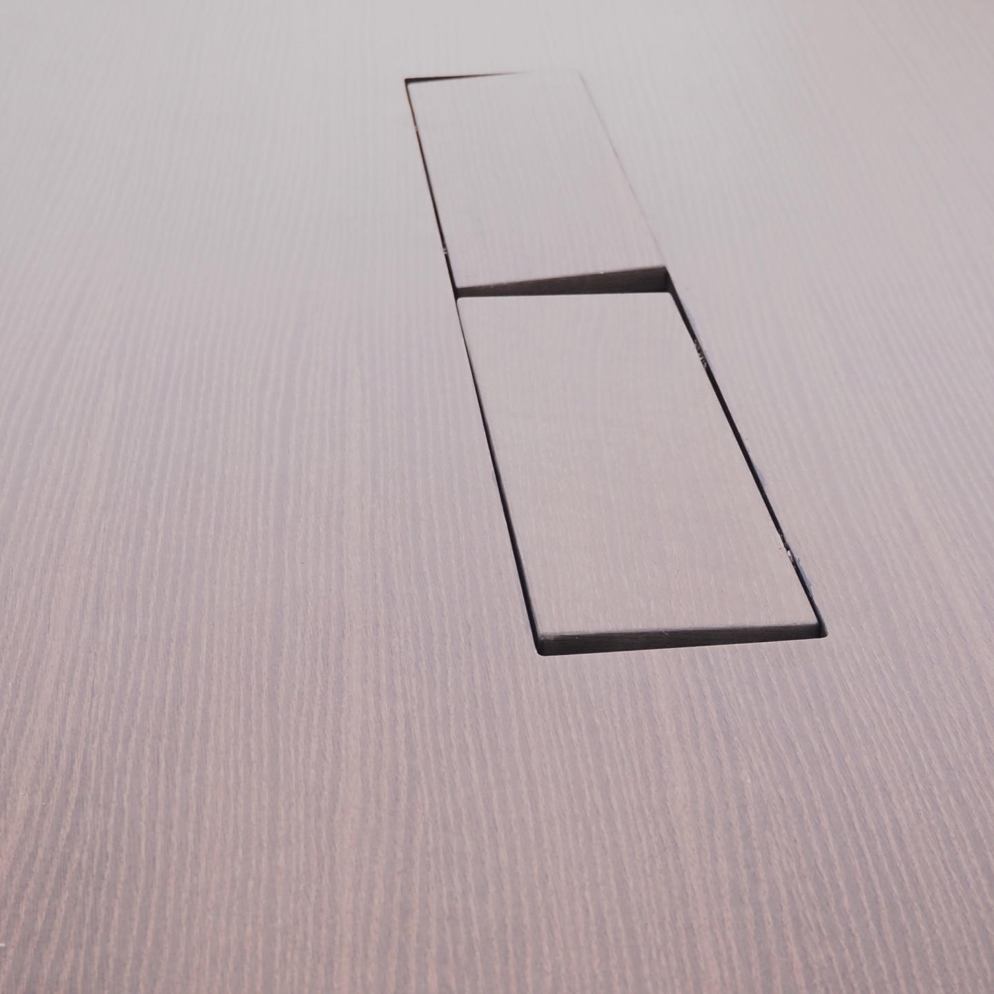 Office table with laminated tabletop, powder coated steel legs and cable holes (240 x 120 cm)