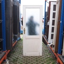 Wooden door with textured glass panels (H. 219,5 cm x W. 84,5 cm) - Right