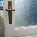 Wooden door with textured glass panels (H. 219,5 cm x W. 84,5 cm) - Right