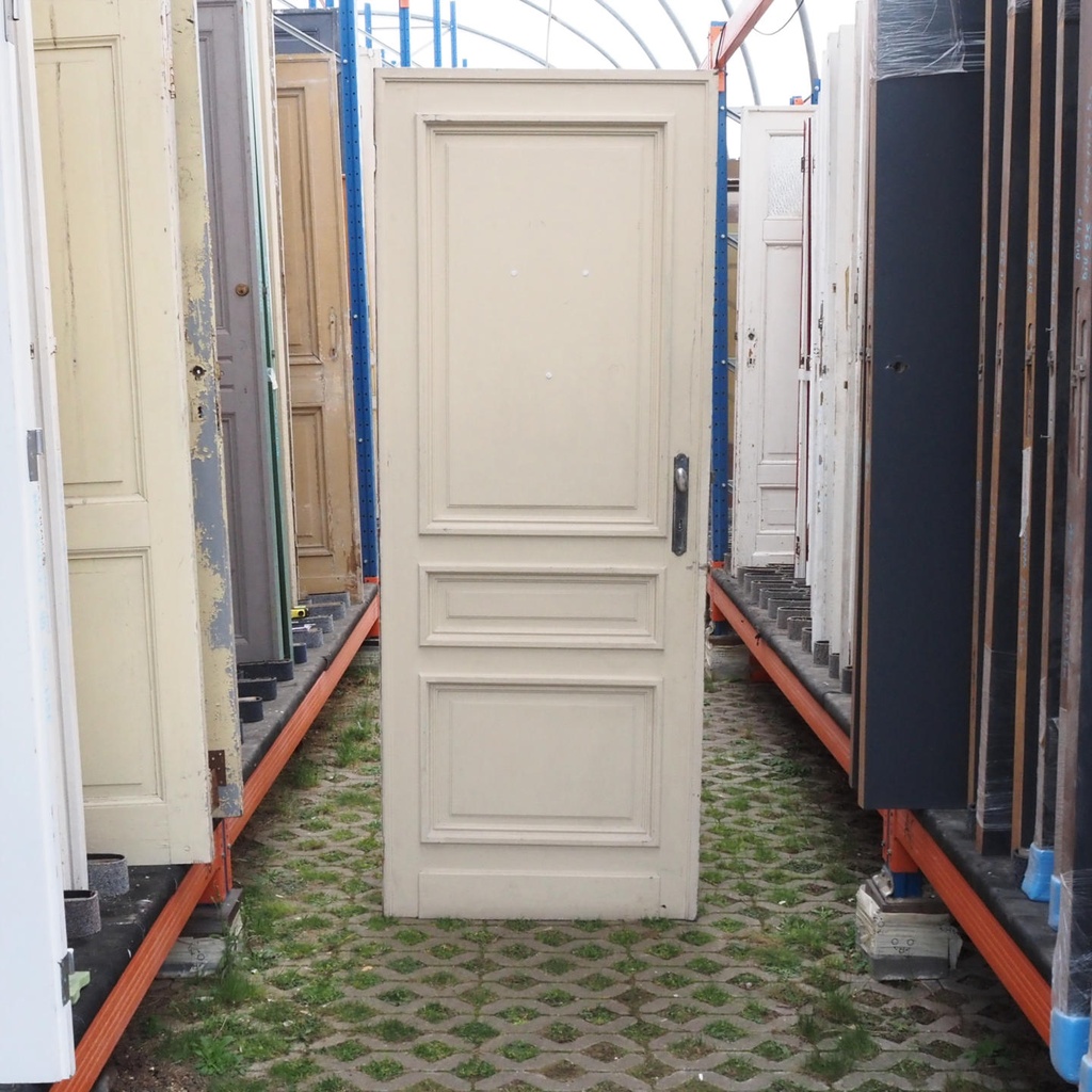 Painted door in solid pine (H. 236 cm x W. 91 cm) - Right