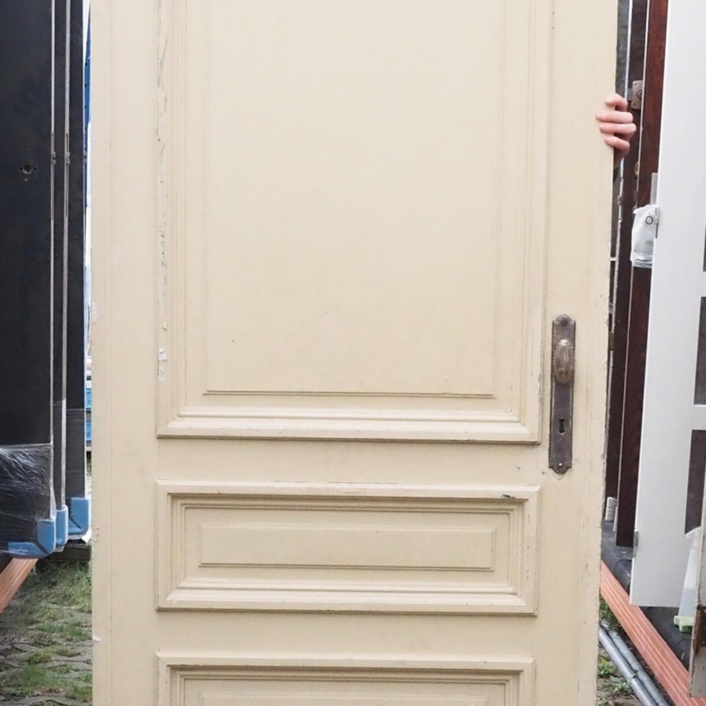 Painted door in solid pine (H. 236 cm x W. 91 cm) - Right