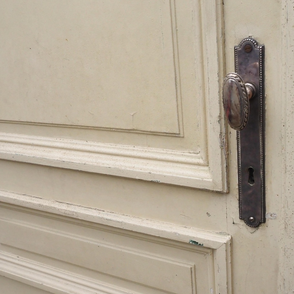 Painted door in solid pine (H. 236 cm x W. 91 cm) - Right