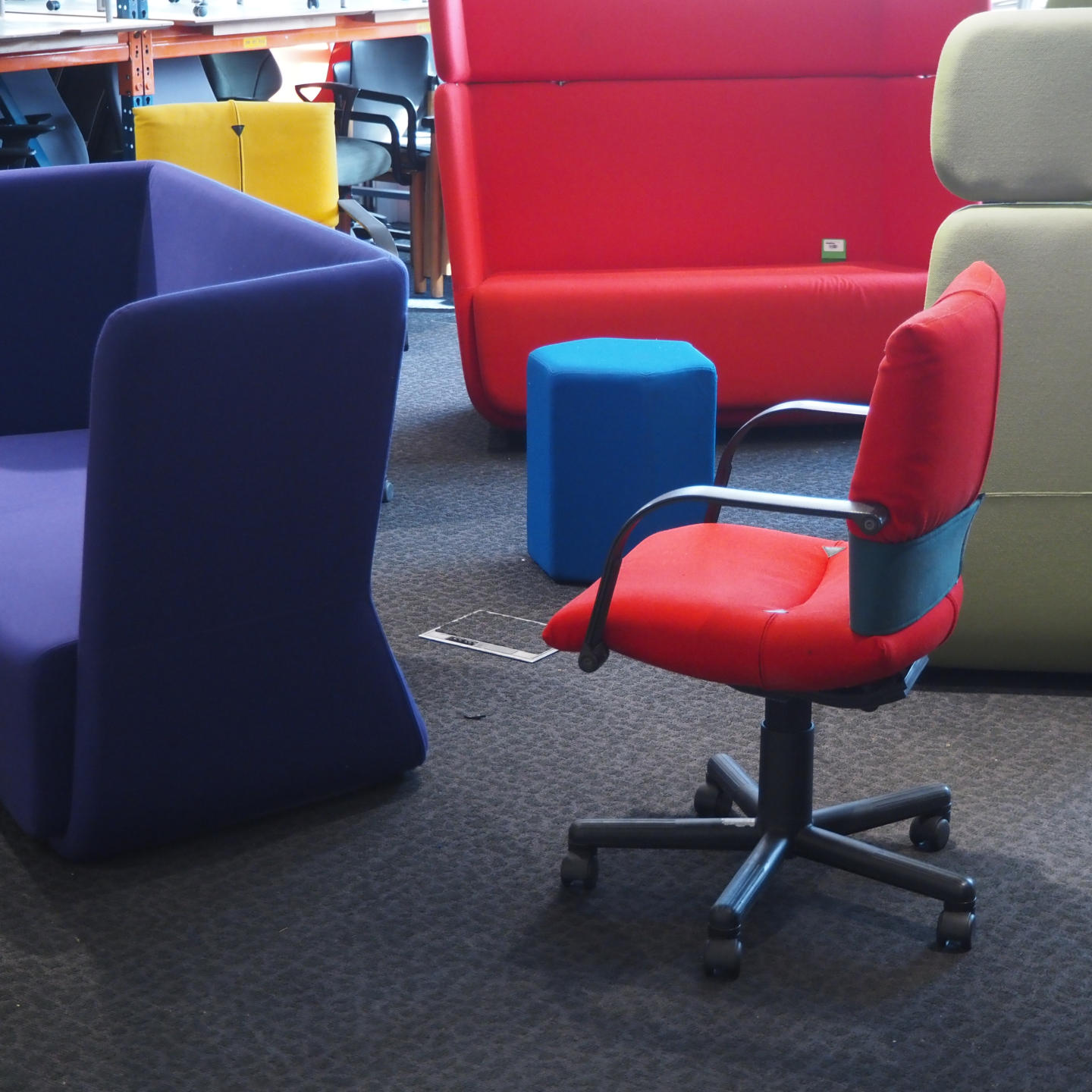 Low sofa 'Basket' by Matthias Demacker for Softline (ca. 2011) - Purple/Blue