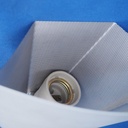 Wall light in frosted glass by Lucien Gau (ca. 1980)