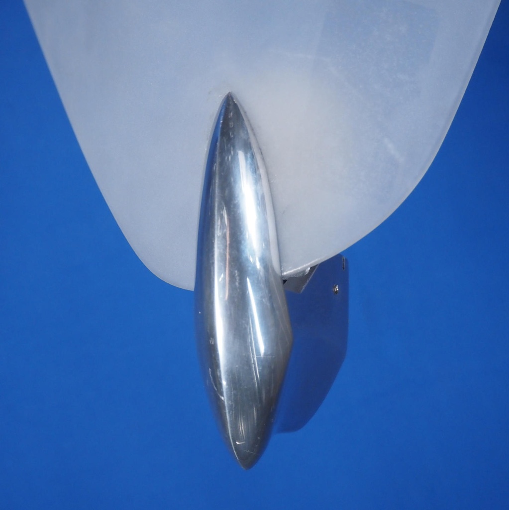 Wall light in frosted glass by Lucien Gau (ca. 1980)