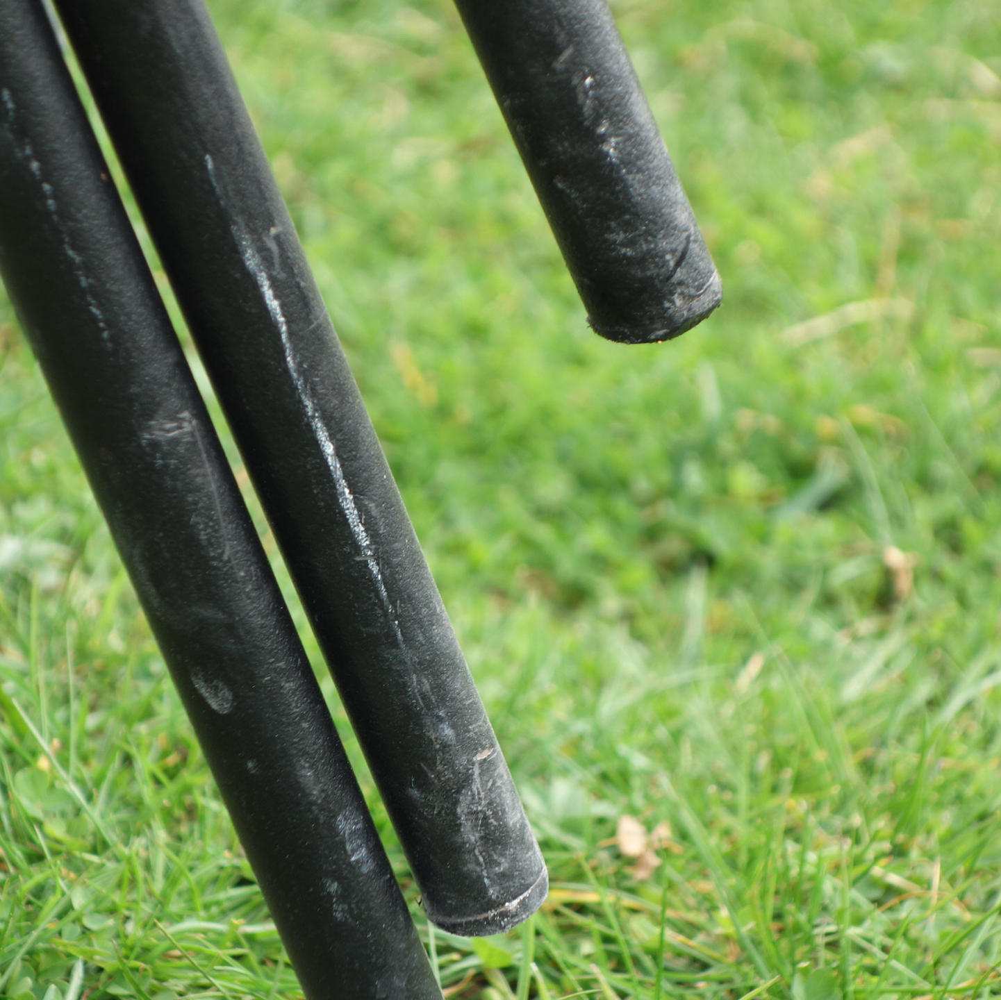 Stackable chair with black polypropylene shell