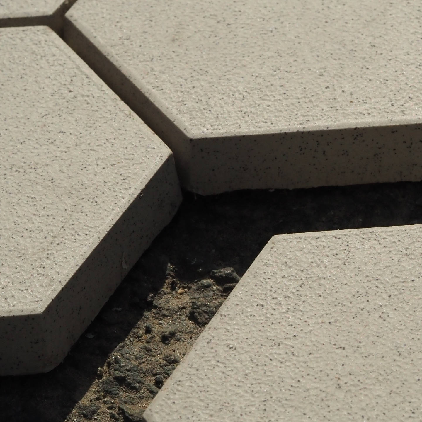 Hexagonal speckled dry pressed ceramic floor tiles by Zahna Fliesen - Sold per m2